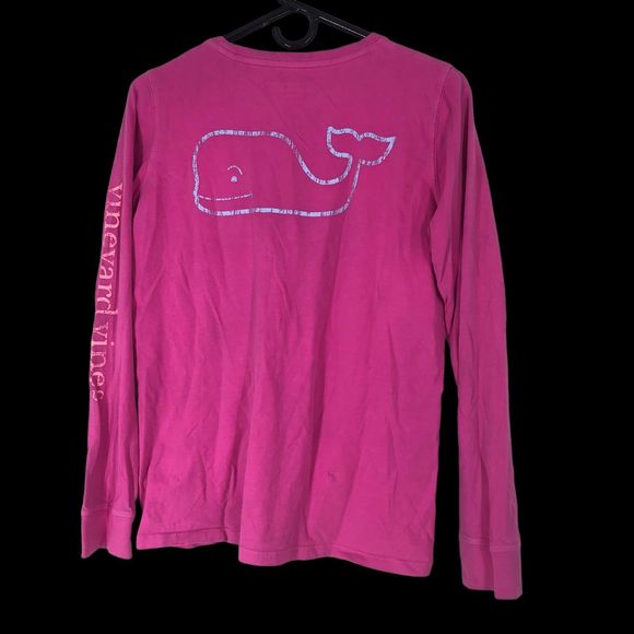 Vineyard Vines Long-Sleeved T-Shirt, Left Breadt Pocket, Pink, Soft Cotton SZ S - Picture 2 of 7